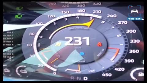 The instrument panel displays when driving