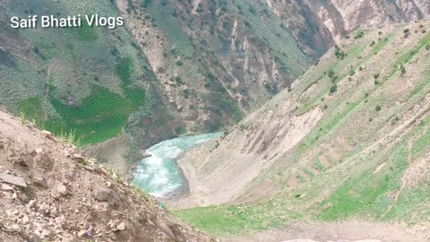 Glacier valley beautiful view