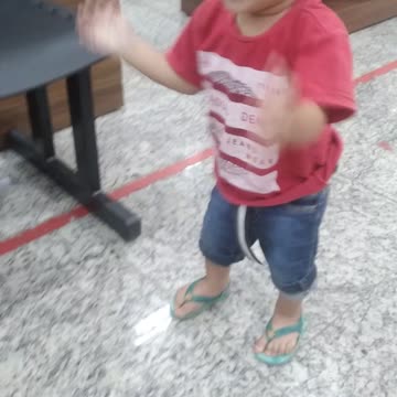 my son taking his first steps