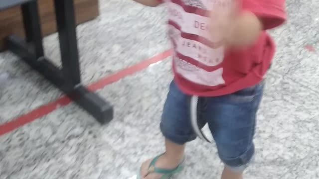 my son taking his first steps