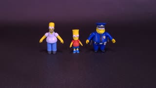 Jakks Pacific The Simpsons Homer, Bart and Chief Wiggum 2.5 Inch Figures