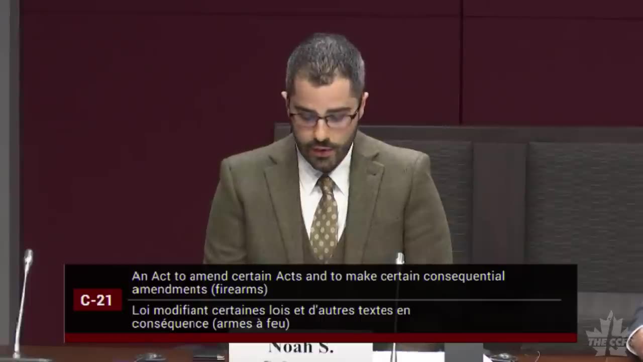 Dr. Noah Schwartz Statement on Bill C-21 in the Senate
