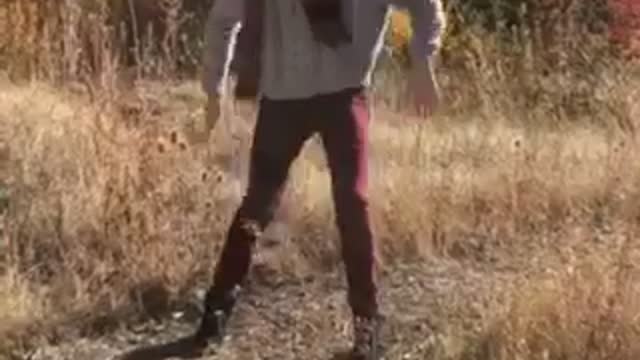 Megan jackass cartwheel over ridge