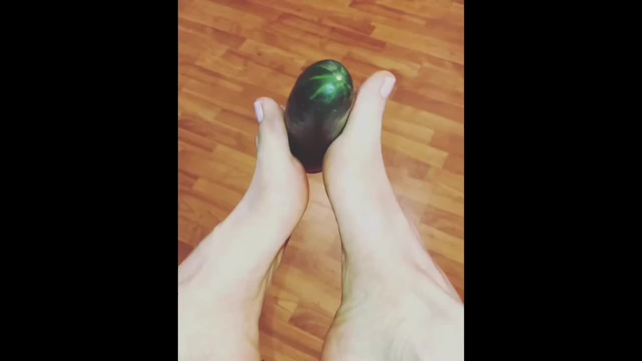 Cucumber foot massage