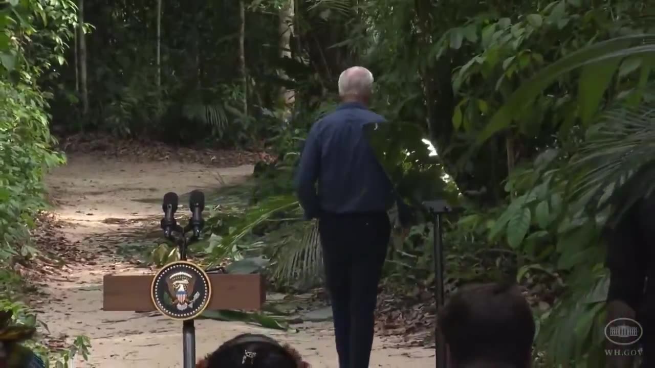 Surreal. Biden OKs long range missiles into Russia & wanders into the Amazon forest.