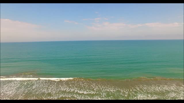 Sunny Day Blue Sky and Blue Water in Crucita, Ecuador