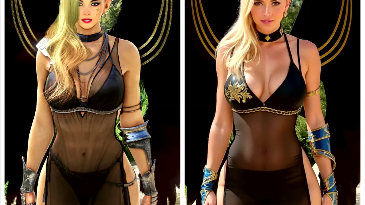 My DK Creation in BDO (Left) | I Made Her More Real with AI Coding (Right)