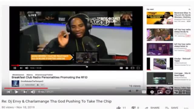 CHARLAMAGNE THA GOD KNOWS THAT THE MARK OF BEAST IS THE CHIP (Tahar Banlawya) Revelation 13;15-18