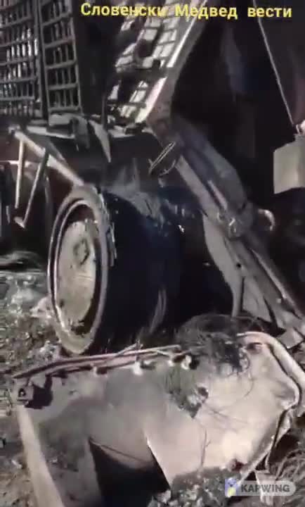 Destroyed Ukranian military equipment all over the places