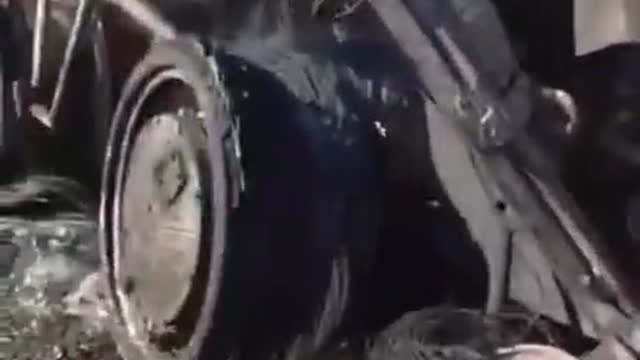 Destroyed Ukranian military equipment all over the places