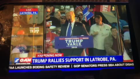 🦅 OANN president Donald Trump rallies Latrobe Pennsylvania Saturday 06:22 pm Saturday 06:20 pm