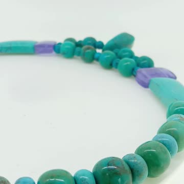 Natural turquoise bead jasper beads and fluorite fluorspar gemstone handmade jewelry