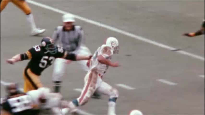 Larry Csonka up the middle for 15 yards vs. Steelers 1972