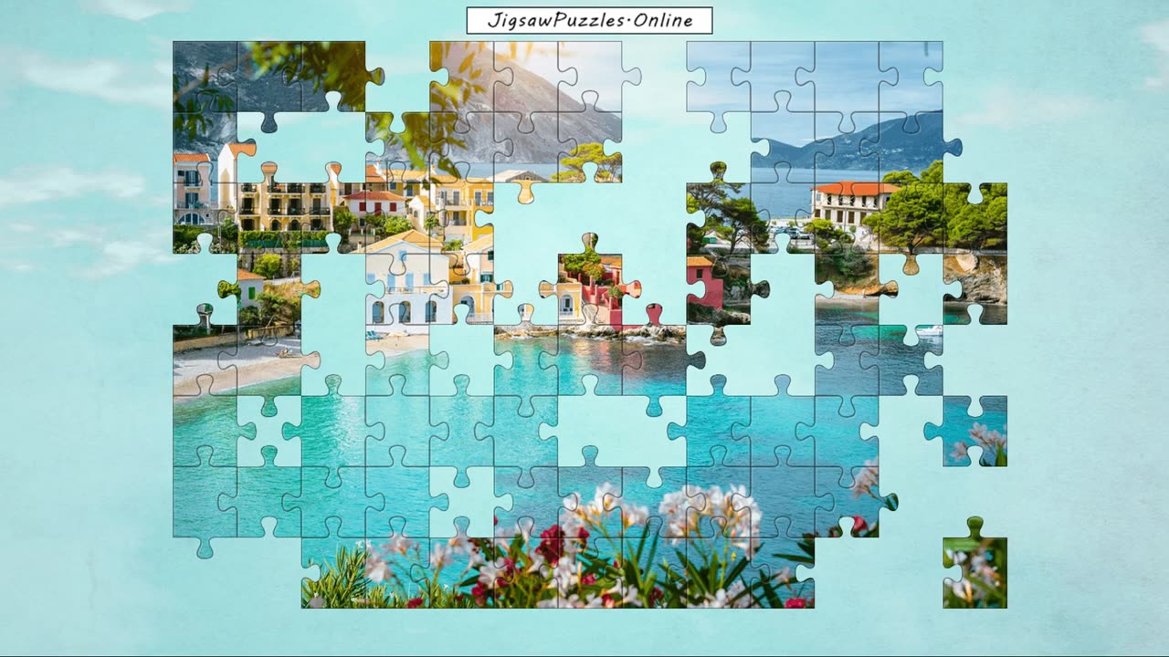 Village in Cephalonia Jigsaw Puzzle Online