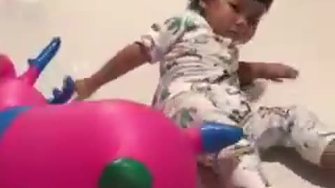 a child who fell while playing a prank