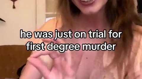 Woman getting excited over a man charged with crime