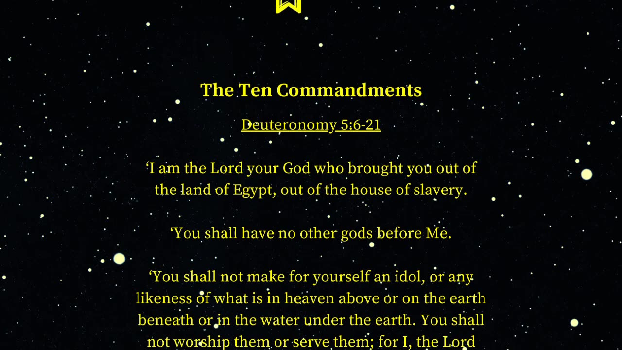 Christian Meme Video: The Ten Commandments in Deuteronomy, version 2 (October 22th, 2023)