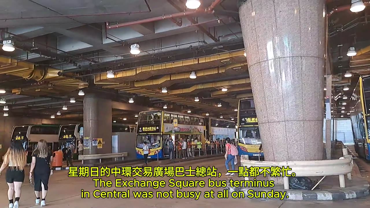 Central Exchange Square Bus Terminus 星期日的中環交易廣場巴士總站 mhp4059 oct2024