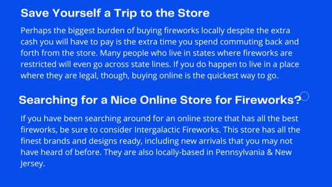 Order Fireworks Online