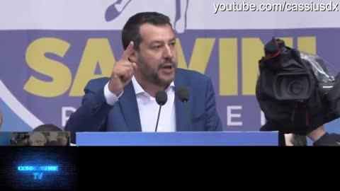 Speech Matteo Salvini in Milaan