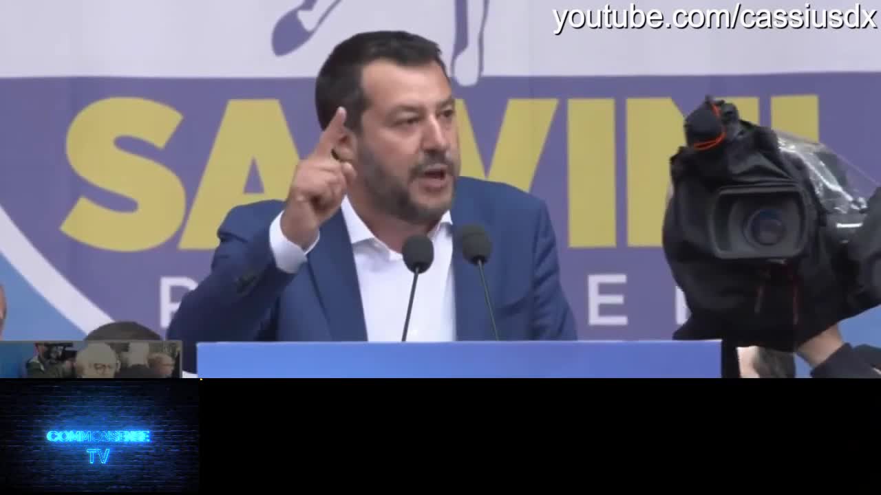 Speech Matteo Salvini in Milaan
