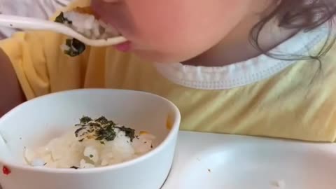 Cute baby eating video