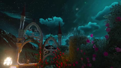 The scenery at night is so beautiful
