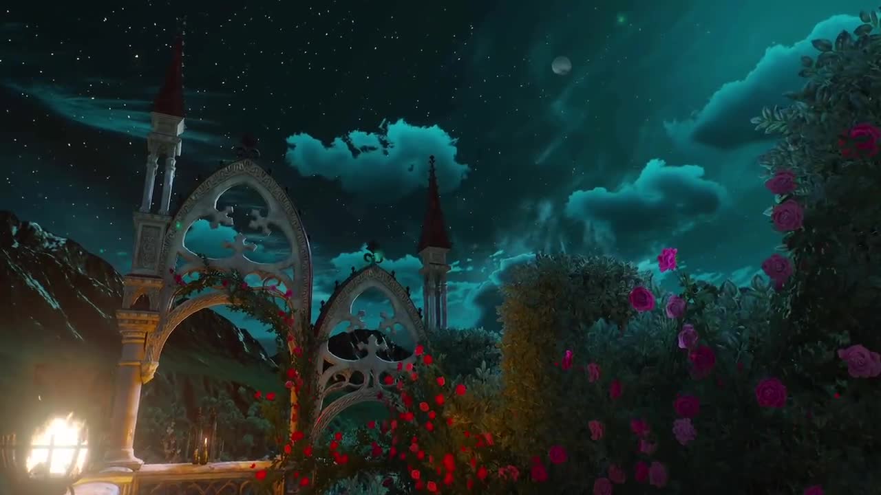 The scenery at night is so beautiful