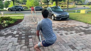 Exercise Technique #10 Battle Rope: Banded Adductor Lunge Drop