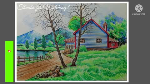 Colore pencil landscape tutorial for beginners 🎨
