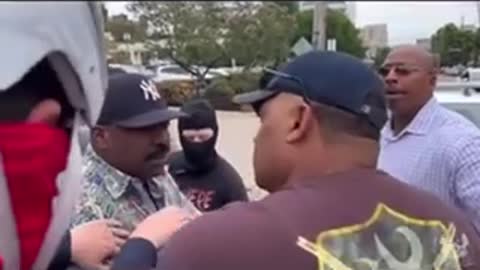 White Liberals Attempt To Prevent A Black Man From Walking Down A Dallas Street.