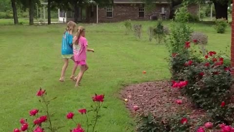 Dad Chases Daughters In A Gorilla Costume