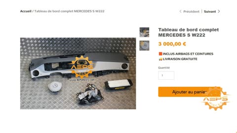 AEPSPIECES.COM - Tableau de bord complet MERCEDES S W222