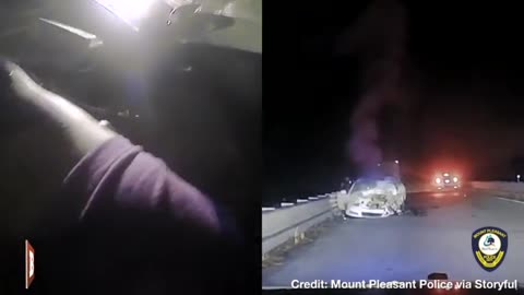"I Don't Want to Die" -- SC Police Officer Pulls Woman from Burning Car