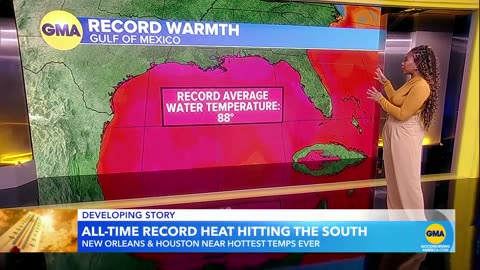 The South suffering through a record breaking heat wave as the tropics heat up