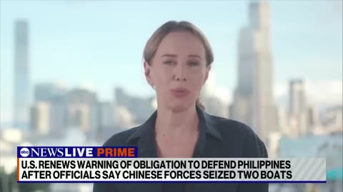 US renews warning after official say Chinese forces siezed on 2 Boats in Philippines
