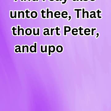 "Upon This Rock: The Foundation of the Church" Matthew 16:18#short #youtube #ytshorts #shortvideo