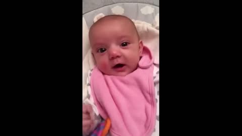 8-week-old baby says "I love you" to mom 💙👶🏻😘🤗