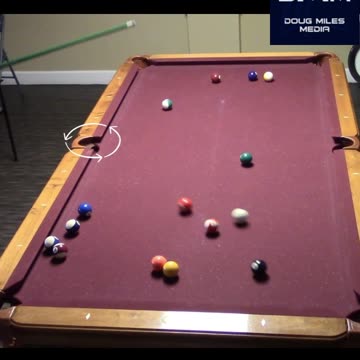 2 balls in the side pocket on the kickback.