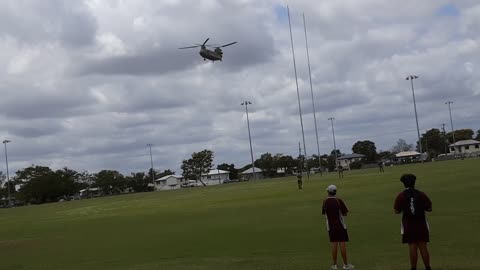 helicopter coming in for landing