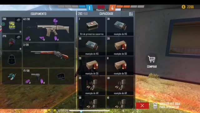 Free Fire EM 1 PESSOA wonderful god operation, learn quickly11