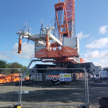 Leven railway Link to Edinburgh has a visit from Global Crane Services Liebherr LG 1750