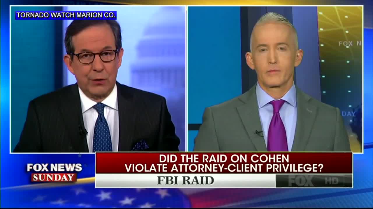 "New" Gowdy Is Back! Defends Mueller raiding Cohen's offices