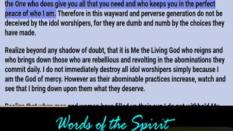 Words of the Spirit. July 2 2022