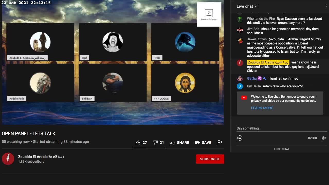 R Zoubida 2021-10-22 Open Panel - Let's Talk #privated #RightWingOrgy #pt2