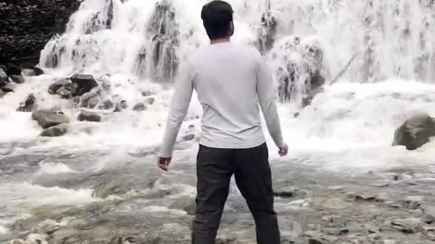 Nature love waterfall