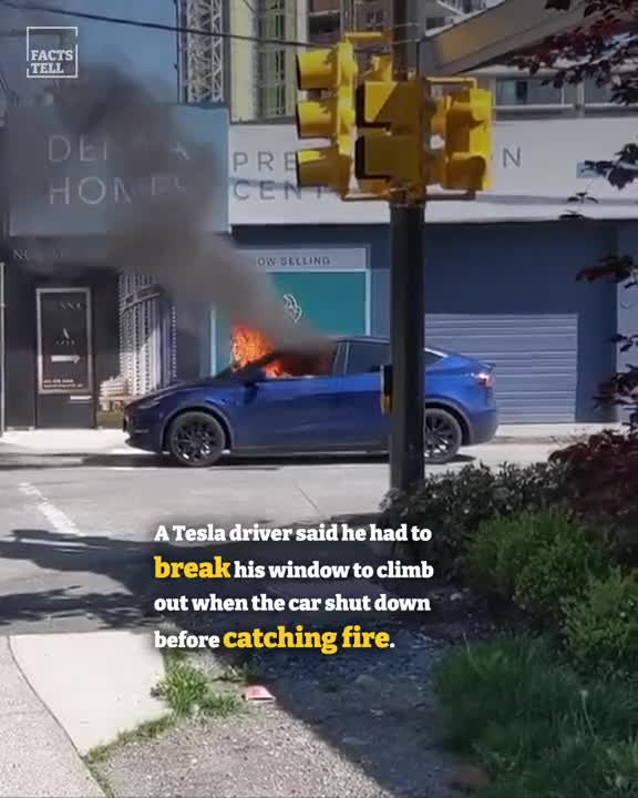 Electric Car DEATH TRAP: Tesla Shuts Down, Catches Fire And Traps Driver Inside