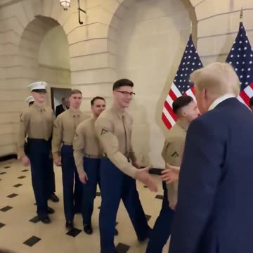 Trump Greets Our Marines in France