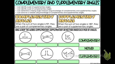 Informal Geometry Complimentary and Supplementary Angles