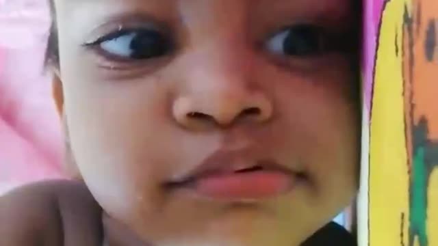 Baby funny video cute playing with car